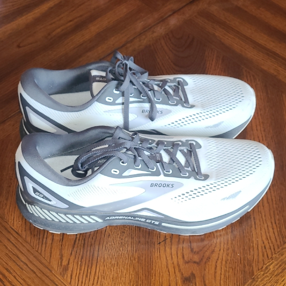 Brooks Gray and White Sneakers